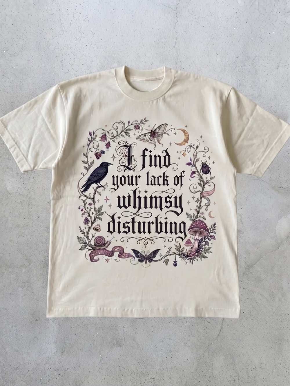 Cream Graphic Tee cream Gothic Whimsy
Print